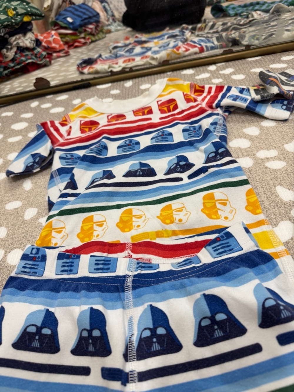 Lot of 4 Hanna Andersson pajamas set shortie shorts tee star wars cars play - Picture 10 of 13